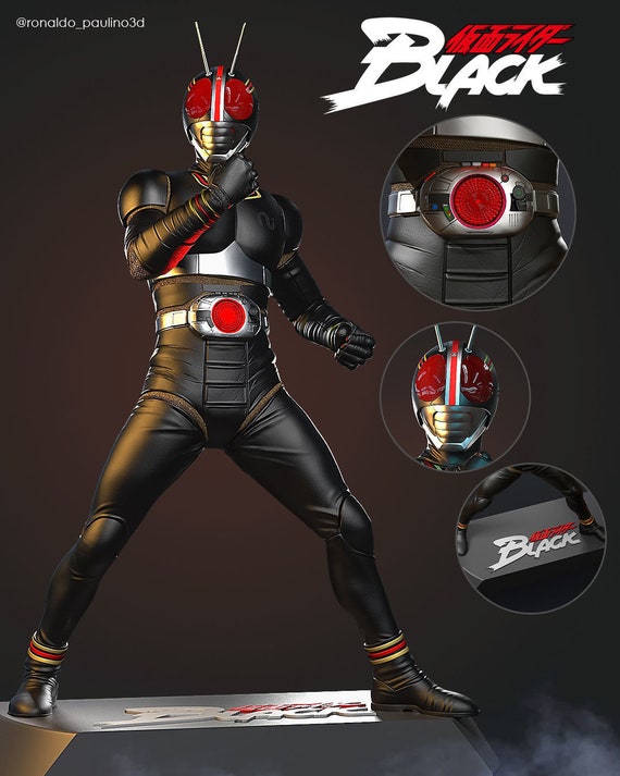 仮面ライダーブラック 3D STL - Etsy 日本