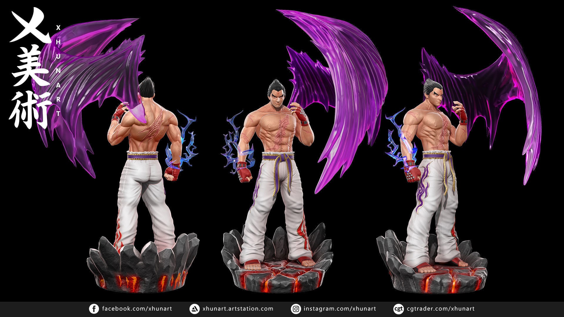 Kazuya Mishima Tekken 8 Bust 3D model 3D printable