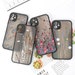 iPhone Phone Case for iPhone 8/SE/X/11/12/13 – Plus/Pro/Max/Mini | Silicone Case Protection Retro Flowers Pastel Painted Black 