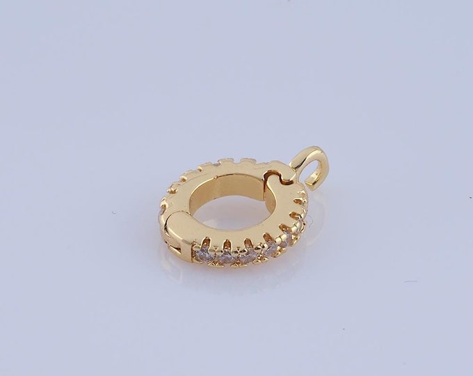 1 pcs Gold Snap Clasp,18K Gold Filled Snap Clasp,Snap Clasp for DIY Bracelet Necklace Jewelry Making Findings Supply