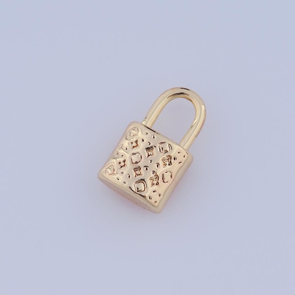 1 pcs Gold Lock Pendant,18K Gold Filled Lock Charm,Lock Charm DIY Bracelet Necklace Jewelry Making Findings Supply