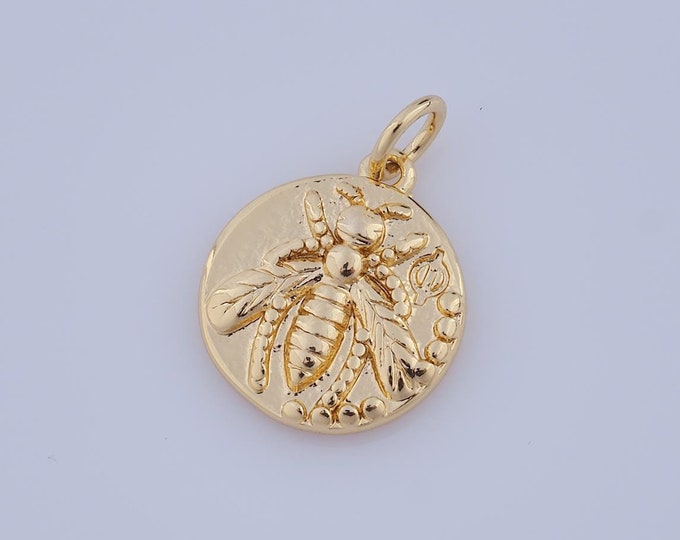 1 pcs Gold Insect Pendant,18K Gold Filled Insect Charm,Insect Charm DIY Bracelet Necklace Jewelry Making Findings Supply