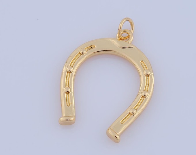 1 pcs Gold U Pendant,18K Gold Filled U Charm,U Charm DIY Bracelet Necklace Jewelry Making Findings Supply