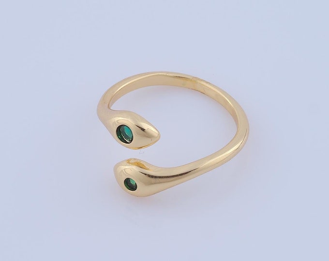 1 Pcs Dainty Gold CZ Line Rings,18K Gold Filled Open Rings,Thin Gold Rings,Gift for Her