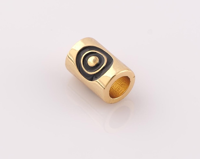 1 pcs 18K Gold Filled Round Tube Spacer Beads,Tube Beads,Round Beads for DIY Jewelry Making Findings Supply