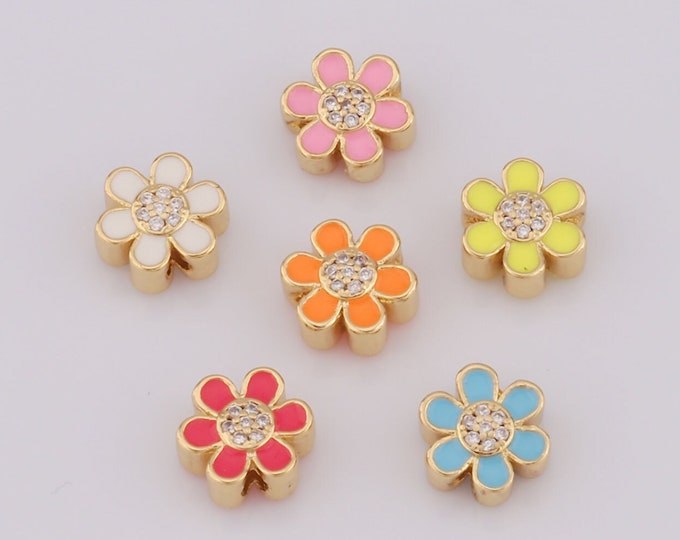 1 pcs 18K Gold Filled Flower Spacer Beads,Flower Beads,Flower Beads for DIY Jewelry Making Findings Supply