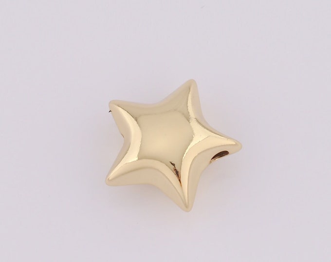 1 pcs 18K Gold Filled Star Spacer Beads,Star Beads,Star Beads for DIY Jewelry Making Findings Supply