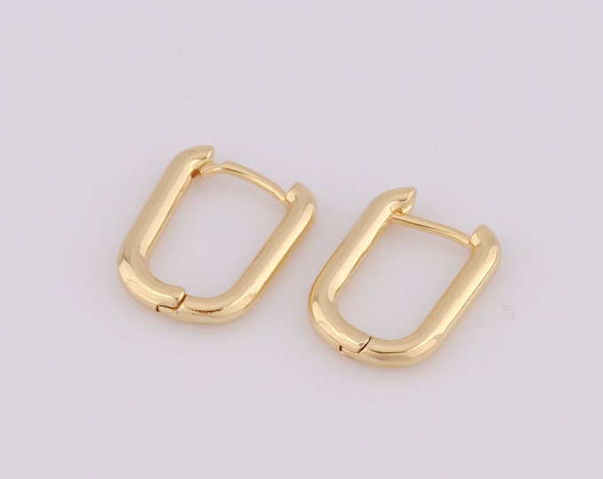 1 pair Gold Hoop Earrings,18K Gold Filled Huggie Hoop Earrings,Hoop Earrings,Hypoallergenic Huggie Hoop,Gift for Her