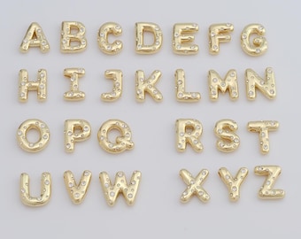1 pcs 18K Gold Filled 26 Letters Pendant,Initial Charms,Letters Charm for DIY Jewelry Making Findings Supply