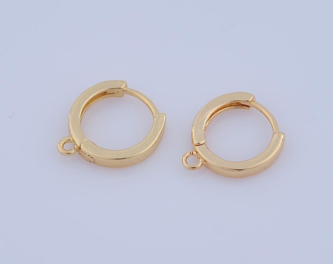 1 pair Gold Hoop Earrings,18K Gold Filled Earring Accessories,Hoop Earrings,Hypoallergenic Huggie Hoop,Gift for Her