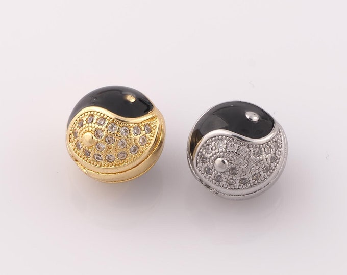 1 pcs 18K Gold Filled Bagua Spacer Beads,Bagua Beads,Yin Yang Beads for DIY Jewelry Making Findings Supply