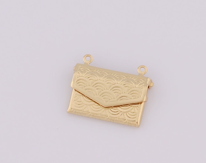 1 pcs Gold Bag Pendant,18K Gold Filled Bag Charm,Bag Charm DIY Bracelet Necklace Jewelry Making Findings Supply