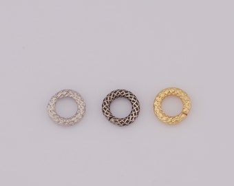 10 stuks 18K goud gevulde open ringetjes, zilveren ringetjes, zwarte ringetjes, ronde ringetjes voor DIY sieraden maken bevindingen aanbod