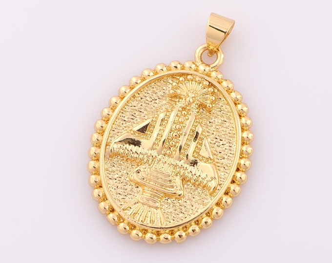 1 pcs Gold Egyptian Pharaoh Pendant,18K Gold Filled Egyptian Pharaoh Charm,DIY Bracelet Necklace Jewelry Making Findings Supply