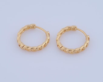 1 pair Gold Twist Earrings,18K Gold Filled Huggie Hoop Earring ,Hoop Earrings,Hypoallergenic Huggie Hoop,Gift for Her