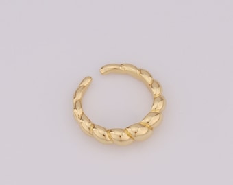 1 pcs Dainty Twist Rings,18K Gold Filled Thin Gold Rings,Open Rings,Gift for Her