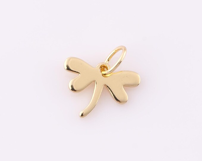 1 pcs Gold Dragonfly Pendant,18K Gold Filled Dragonfly Charm,Dragonfly Charm DIY Bracelet Necklace Jewelry Making Findings Supply
