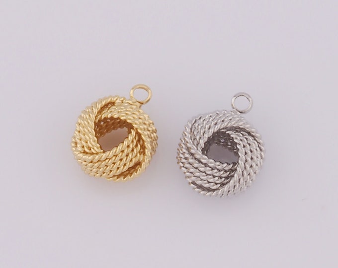 1 pcs Gold Ball Pendant,18K Gold Filled Ball Charm,Ball Charm DIY Bracelet Necklace Jewelry Making Findings Supply