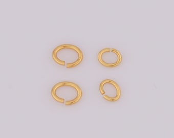50 pcs 18K Gold Filled Open Jump Rings,Round Jump Rings,Gold Jump Rings,Round Jump Rings for DIY Jewelry Making Findings Supply