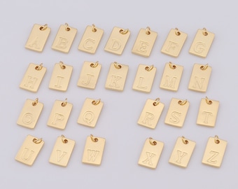 1 pcs Gold 26 Letters Pendant,18K Gold Filled Initial Charm,Letters Charm DIY Bracelet Necklace Jewelry Making Findings Supply