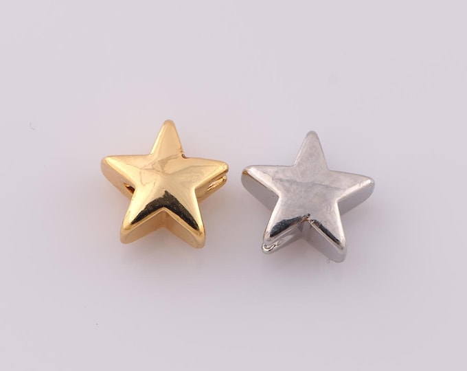 5 pcs 18K Gold Filled Star Spacer Beads,Star Beads,Star Beads for DIY Jewelry Making Findings Supply