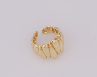 1 pcs Dainty Wide Rings,18K Gold Filled Wide Rings,Open Rings,Gift for Her