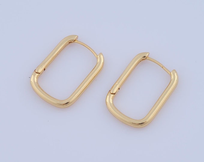 1 pair Gold Hoop Earrings,18K Gold Filled Huggie Hoop Earring ,Hoop Earrings,Hypoallergenic Huggie Hoop,Gift for Her