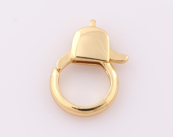 1 pcs Gold Snap Clasp,18K Gold Filled Snap Clasp,Snap Clasp for DIY Bracelet Necklace Jewelry Making Findings Supply