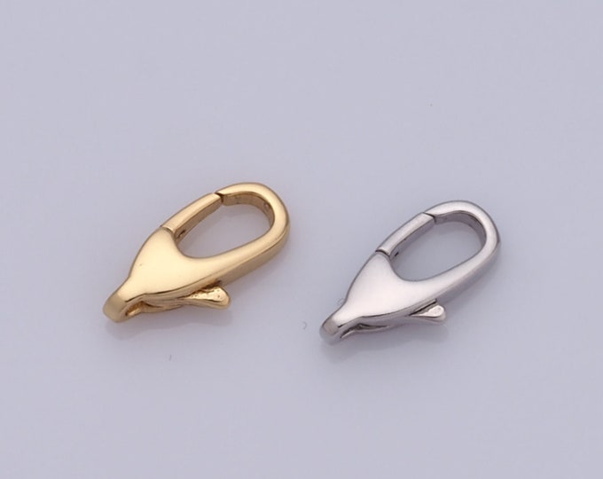 1 pcs Gold And Silver Claw Clasp,18K Gold Filled Lobster Clasp,Lobster Clasp for DIY Bracelet Necklace Jewelry Making Findings Supply