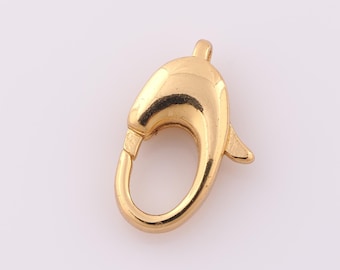 1 pcs Gold Lobster Clasp,18K Gold Filled Lobster Clasp,Lobster Clasp for DIY Bracelet Necklace Jewelry Making Findings Supply