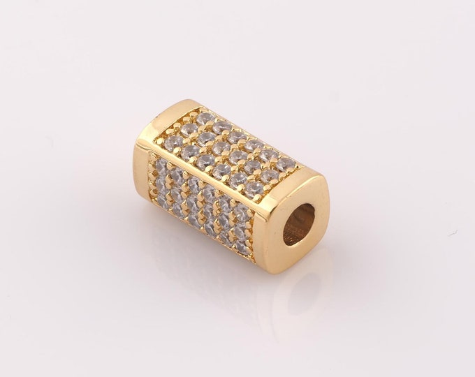 1 pcs 18K Gold Filled Tube Spacer Beads,Tube Beads,Tube Beads for DIY Jewelry Making Findings Supply