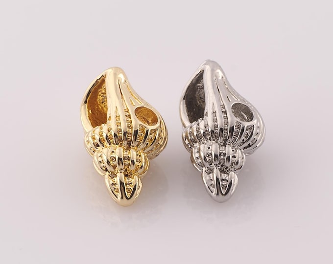 1 pcs 18K Gold Filled Conch Spacer Beads,Conch Beads,Conch Beads for DIY Jewelry Making Findings Supply