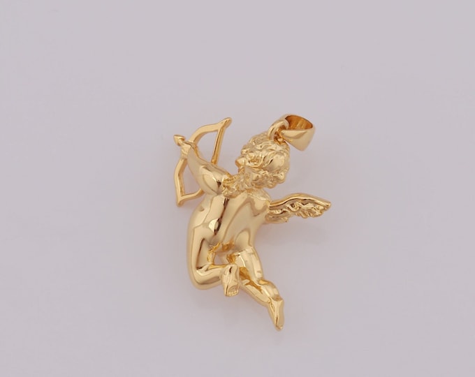 1 pcs Gold Cupid Pendant,18K Gold Filled Cupid Charm,Cupid Charm DIY Bracelet Necklace Jewelry Making Findings Supply