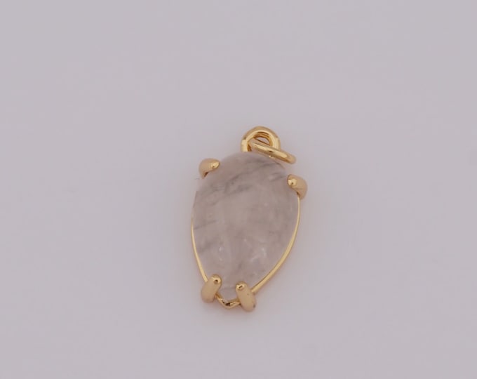 1 pcs Gold Oval Pendant,18K Gold Filled Oval Charm,Oval Charm DIY Bracelet Necklace Jewelry Making Findings Supply