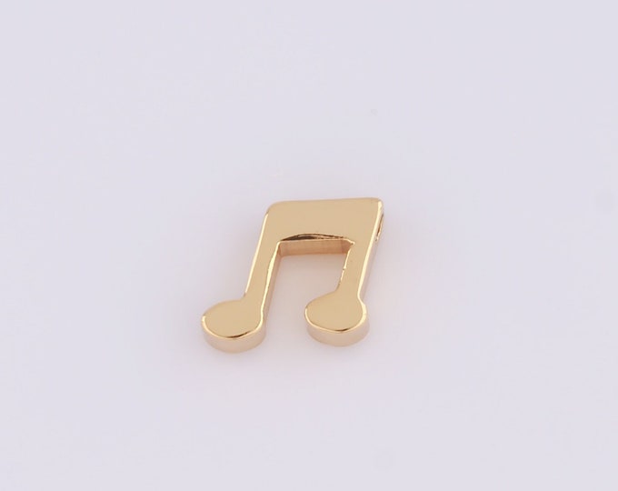 5 pcs 18K Gold Filled Musical Note Spacer Beads,Musical Note Beads,Musical Note Beads for DIY Jewelry Making Findings Supply