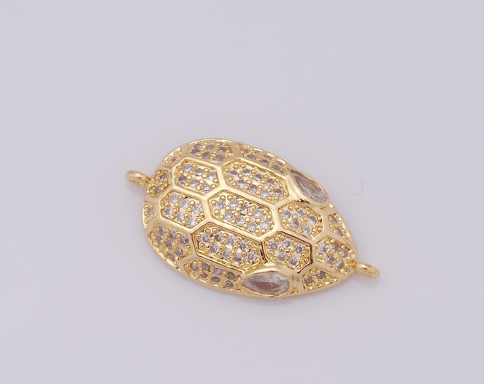1 pcs Gold Snake Connector,18K Gold Filled CZ Snake Connector,Snake Connector DIY Bracelet Necklace Jewelry Making Findings Supply