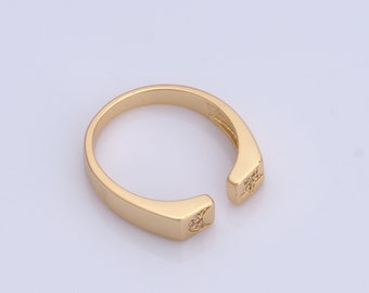 1 Pcs Dainty Gold Star Rings,18K Gold Filled CZ Open Rings,Moon Rings,Gift for Her
