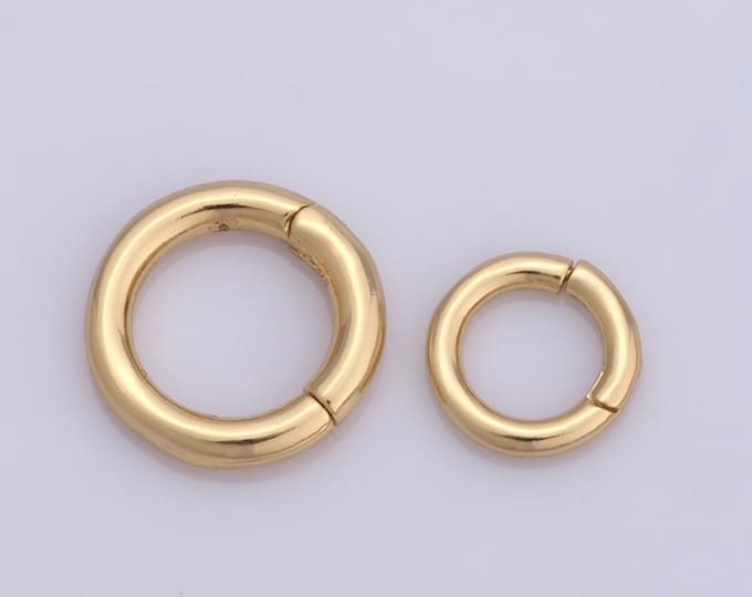 1 pcs Gold Spring Clasp,18K Gold Filled Round Clasp,Spring Clasp for DIY Bracelet Necklace Jewelry Making Findings Supply