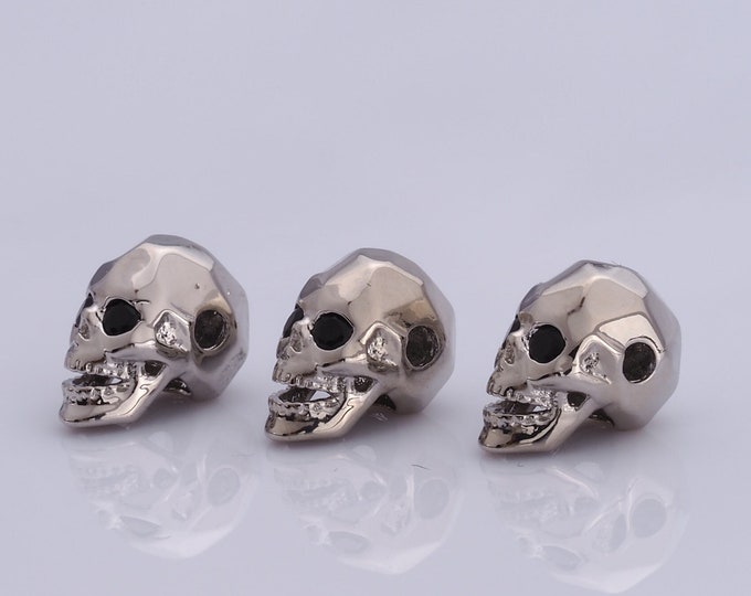 1 pcs Silver Filled Skull Beads,Skull Spacer Beads,Personality Spacer Beads for DIY Jewelry Making Findings Supply