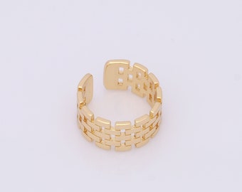 1 Pcs Dainty Gold Personality Rings,18K Gold Filled Open Rings,Tube Rings,Gift for Her