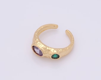 1 Pcs Dainty Gold Personality Rings,18K Gold Filled Open Rings,Round Rings,Gift for Her