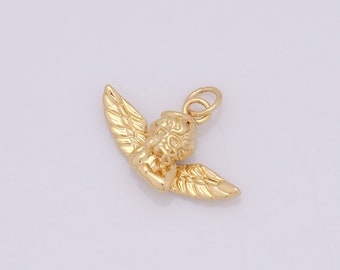 1 pcs Gold Angel Pendant,18K Gold Filled Angel Charm,Angel Charm DIY Bracelet Necklace Jewelry Making Findings Supply