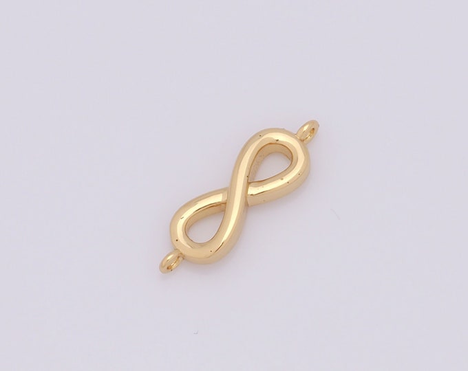 1 pcs Gold Infinite Connector,18K Gold Filled Figure 8 Connector,Infinite Connector DIY Bracelet Necklace Jewelry Making Findings Supply