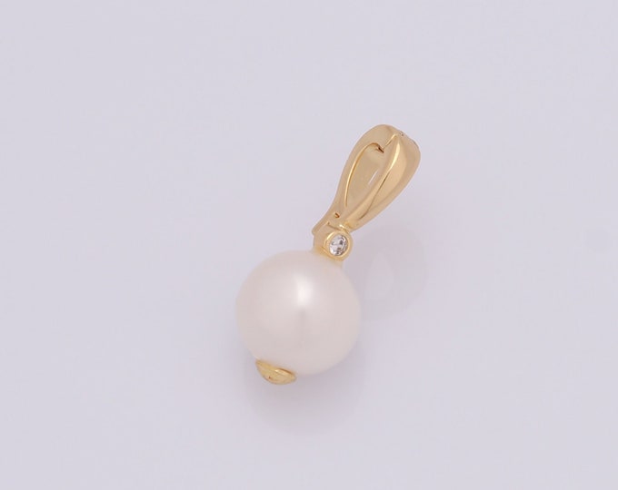 1 pcs Gold Snap Clasp,18K Gold Filled Pearl Clasp,Snap Clasp for DIY Bracelet Necklace Jewelry Making Findings Supply
