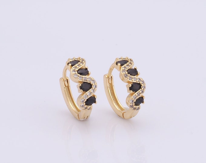 1 pair Gold Hoop Earrings,18K Gold Filled Huggie Hoop Earrings,Hoop Earrings,Hypoallergenic Huggie Hoop,Gift for Her