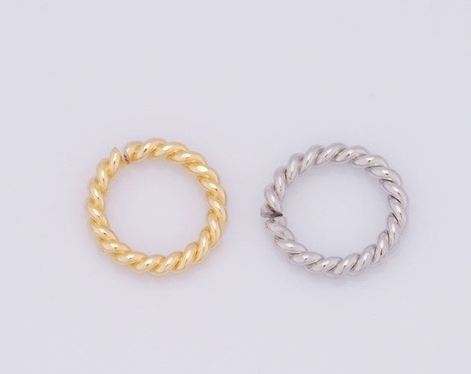 5 Pcs 18K Gold Filled Open Jump Rings,Silver Jump Rings,Gold Open Clasps,Twist Connectors for DIY Jewelry Making Findings Supply