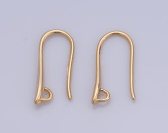 5 pair Gold Earhook Accessories,18K Gold Filled Earring Accessories,Ear Hook for DIY Earrings Jewelry Making Findings Supply