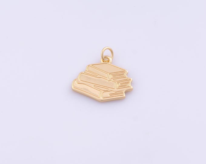 1 pcs Gold Book Pendant,18K Gold Filled Book Charm,Book Charms DIY Bracelet Necklace Jewelry Making Findings Supply