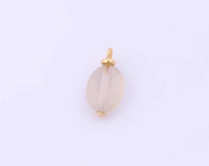 1 pcs Gold Energy Stone Pendant,18K Gold Filled Natural Stone Charm,Stone Charms DIY Bracelet Necklace Jewelry Making Findings Supply