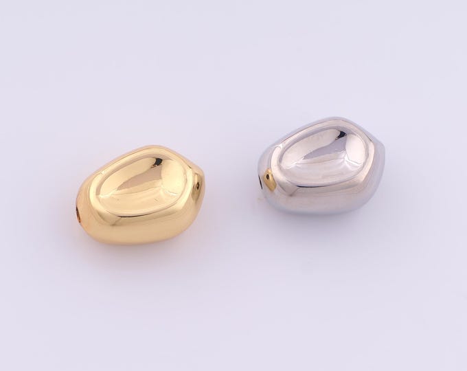 1 pcs 18K Gold Filled Oval Spacer Beads,Oval Beads,Oval Beads for DIY Jewelry Making Findings Supply